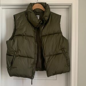 Old Navy Olive Green Puffer Vest